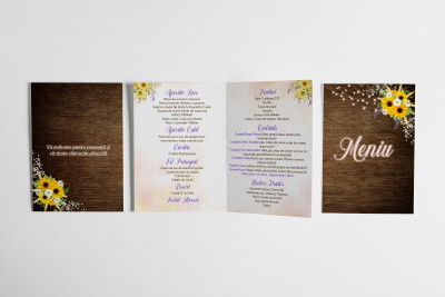 Meniu personalizat de nuntă